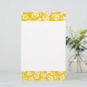 Hawaiian Yellow Flower Briefpapier (Staand voorkant)
