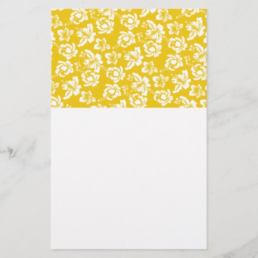 Hawaiian Yellow Flower Briefpapier (Voorkant)