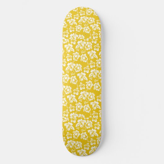 Hawaiian Yellow Flower Persoonlijk Skateboard (Voorkant)