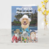  Hawaiian Yellow Lab Vaderdag Kaart (Gele Bloem)