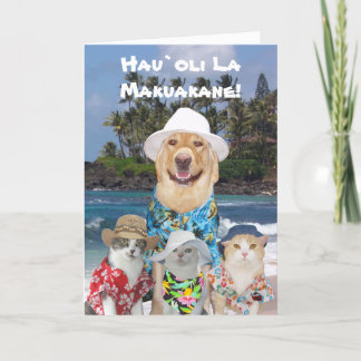 Hawaiian Yellow Lab Vaderdag Kaart
