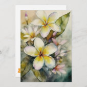 Hawaiian Yellow Plumeria Feestdagenkaart (Voorkant / Achterkant)