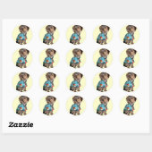 Hawaiian Yorkie Sticker (Vel)