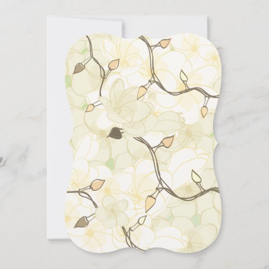 Hawaiian Zachte Zon Witte Bloemen Kerst: Groen Kaart (Achterkant)