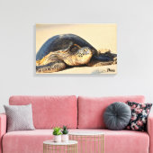 Hawaiian Zee Turtle Canvas Print (Insitu (Woonkamer))