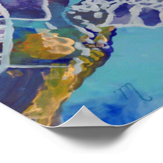 Hawaiian Zee Turtle Honu Art Poster (Hoek)