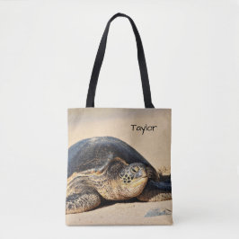 Hawaiian Zee Turtle Personalized Canvas tas