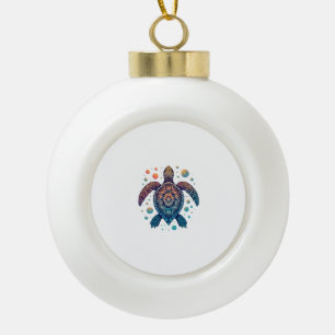 Hawaiian Zee Turtle Stropdas-Dye Hawaii Vacation B Keramische Bal Ornament