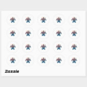 Hawaiian Zee Turtle Stropdas-Dye Hawaii Vacation B Ronde Sticker (Vel)