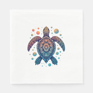 Hawaiian Zee Turtle Stropdas-Dye Hawaii Vacation B Servet