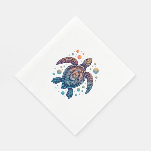 Hawaiian Zee Turtle Stropdas-Dye Hawaii Vacation B Servet (Hoek)