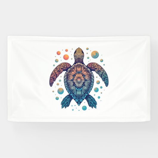 Hawaiian Zee Turtle Stropdas-Dye Hawaii Vacation B Spandoek (Horizontaal)