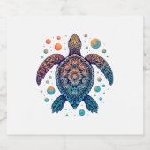 Hawaiian Zee Turtle Stropdas-Dye Hawaii Vacation B Sparkling Wijnetiket (Enkel label)