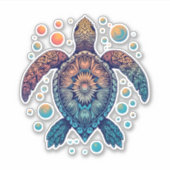 Hawaiian Zee Turtle Stropdas-Dye Hawaii Vacation B Sticker (Voorkant)