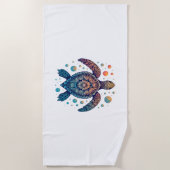 Hawaiian Zee Turtle Stropdas-Dye Hawaii Vacation B Strandlaken (Voorkant)