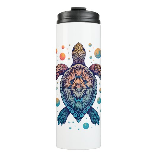 Hawaiian Zee Turtle Stropdas-Dye Hawaii Vacation B Thermosbeker (Voorkant)