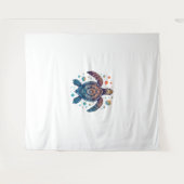 Hawaiian Zee Turtle Stropdas-Dye Hawaii Vacation B Wandkleed (Voorkant (horizontaal))