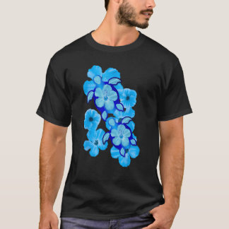 Hawaiian Zee Turtles Hibiscus Flowers T-shirt