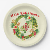 Hawaiians kerstcadeaupapier Bord (Voorkant)