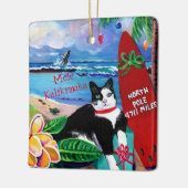 Hawaiians kerstkat in Poipu Ceramic Ornament (Links)