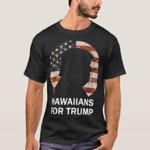 Hawaiians voor Trump Amerikaanse vlaggenstaat T-shirt