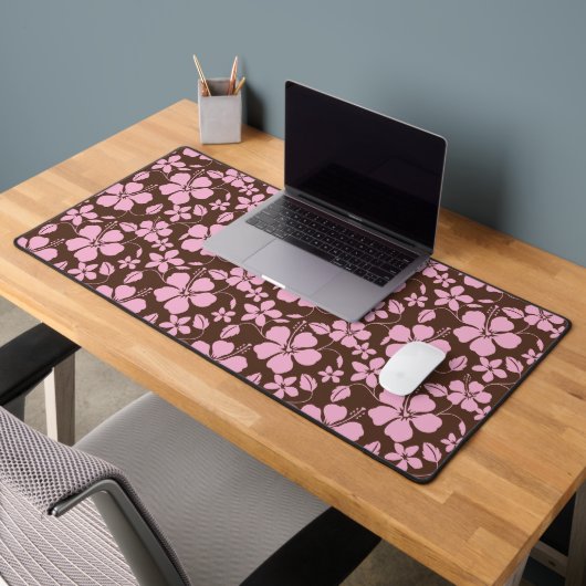 HAWAIIANSE HULA (HIBISCUS) BRUIN/ROZE BUREAUMAT (Kantoor 2)