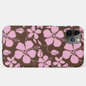 HAWAIIANSE HULA (HIBISCUS) BRUIN/ROZE Case-Mate iPhone CASE (Achterkant (horizontaal))