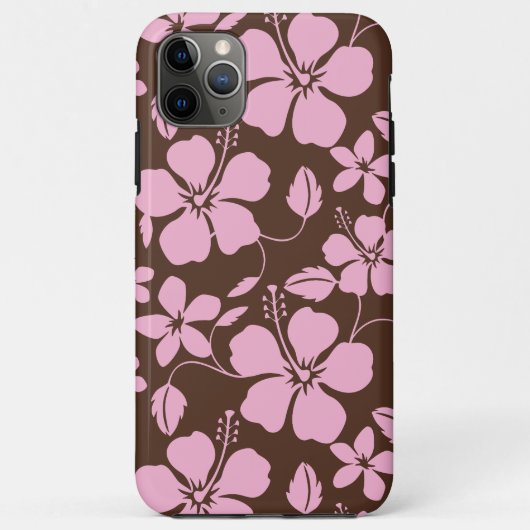 HAWAIIANSE HULA (HIBISCUS) BRUIN/ROZE Case-Mate iPhone CASE (Achterkant)