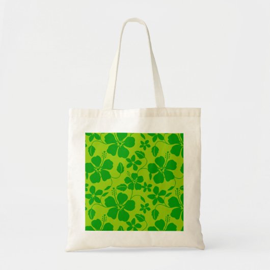 HAWAIIANSE HULA (HIBISCUS) CITROEN LIME TOTE BAG (Voorkant)