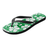 HAWAIIANSE HULA (HIBISCUS) GROEN TEENSLIPPERS (Schuin)