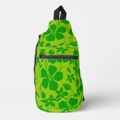 HAWAIIANSE HULA (HIBISCUS) IN LEMON LIME SLING BAG (Voorkant)