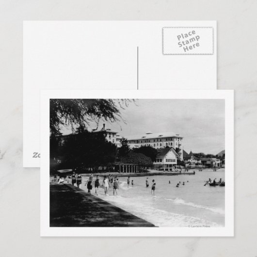 HawaiiBeachfront-scène FotoHawaii Briefkaart (Voorkant / Achterkant)