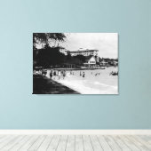 HawaiiBeachfront-scène FotoHawaii Canvas Afdruk (Insitu (Houten vloer))