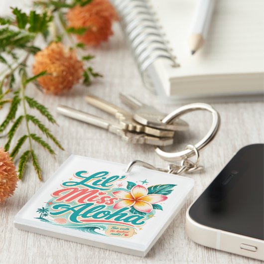 Hawaiicultuur - Lil Miss Aloha Sleutelhanger (Voorkant Rechts)
