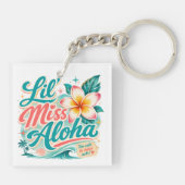 Hawaiicultuur - Lil Miss Aloha Sleutelhanger (Achterkant)