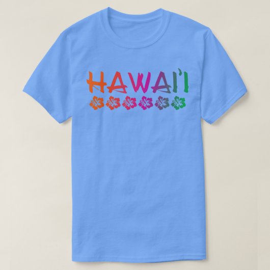 HawaiiHibiscus FlowersSunset ColorsClassic  T-shirt (Design voorkant)