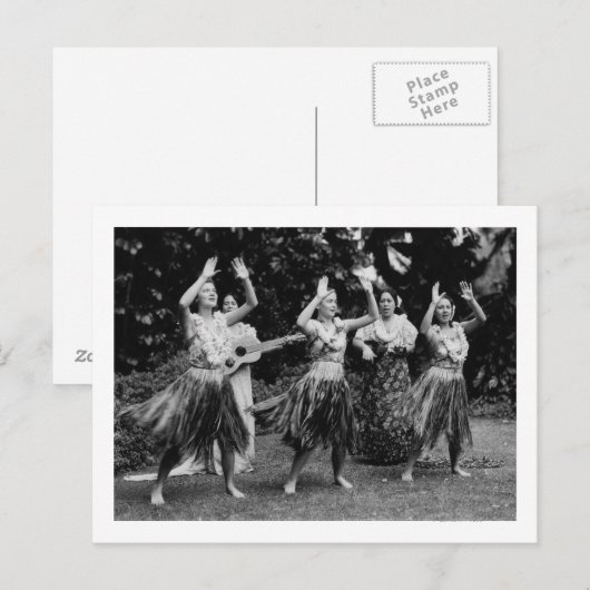 HawaiiHula danseres fotoHawaii Briefkaart (Voorkant / Achterkant)