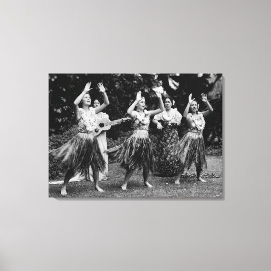 HawaiiHula danseres fotoHawaii Canvas Afdruk (Voorkant)