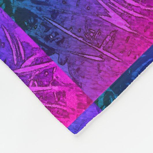 Hawaiin Island Night Fantasy Fleece Deken (Hoek)