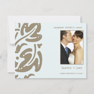 Hawaiin -Save the date -Blauw Save The Date