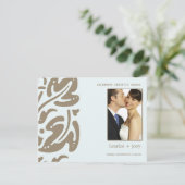 Hawaiin -Save the date -Blauw Save The Date (Staand voorkant)