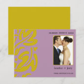 Hawaiin -Save the date -paarse Save The Date (Voorkant / Achterkant)