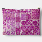 Hawaïische print tapa fuchsia etui (Achterkant)