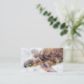 Hawaiitisch Zee Turtle Realistische Waterverf Visitekaartje (Staand voorkant)