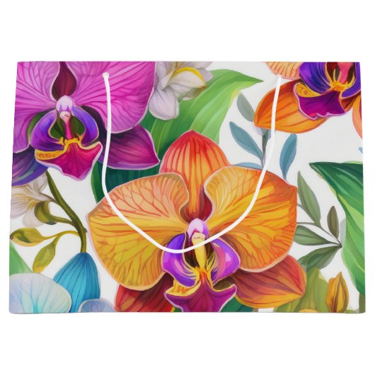 Hawaiitische afdruk groot cadeauzakje (Voorkant)