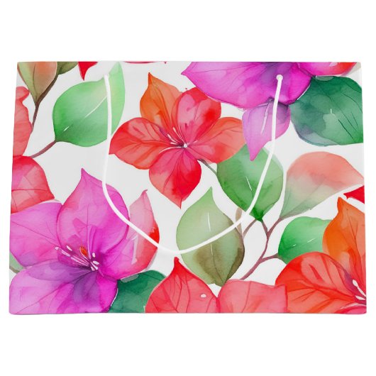 Hawaiitische afdruk groot cadeauzakje (Voorkant)