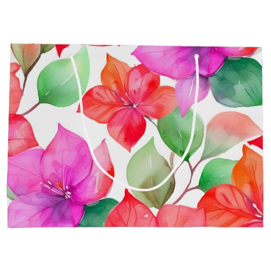 Hawaiitische afdruk groot cadeauzakje (Achterkant)