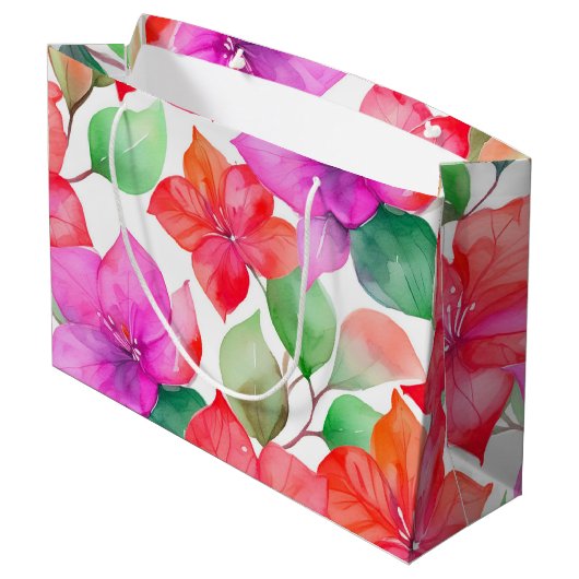 Hawaiitische afdruk groot cadeauzakje (Achterkant Gekanteld)