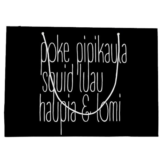 Hawaiitische afdruk groot cadeauzakje (Achterkant)