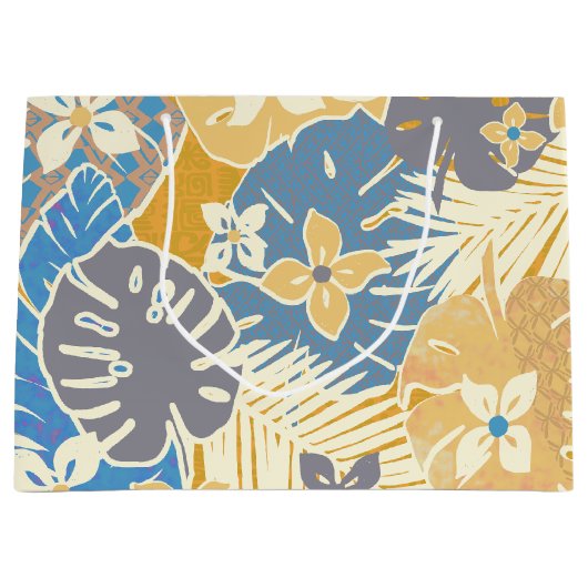 Hawaiitische afdruk groot cadeauzakje (Voorkant)